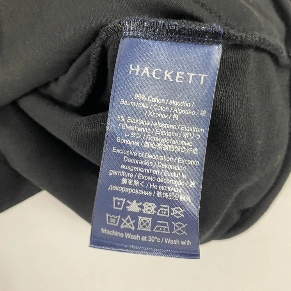 Hackett Sport Jacket Mens Medium Black Essential FZ Full Zip Cotton Track Top